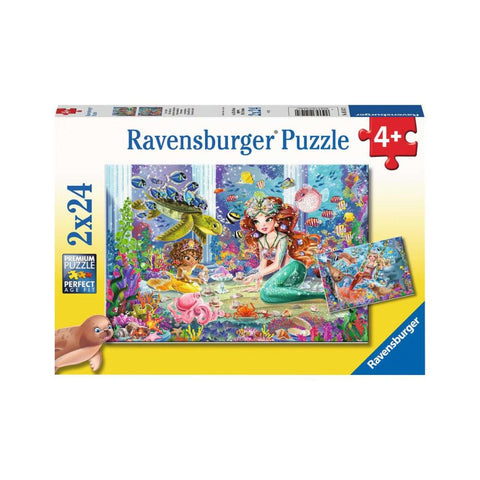 Ravensburger 2 x 24pc Puzzle Mermaid Tea Party