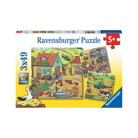 Ravensburger 3 x 49pc Puzzle On the farm