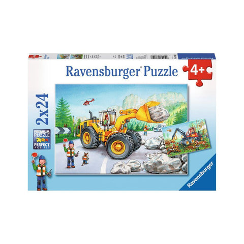 Ravensburger 2 x 24pc puzzle Diggers at Work