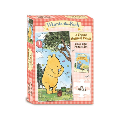 A Friend Named Pooh Book and Puzzle Set 24pcs