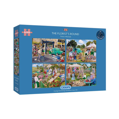 Gibsons The Florist's Round 4 x 500pc puzzles