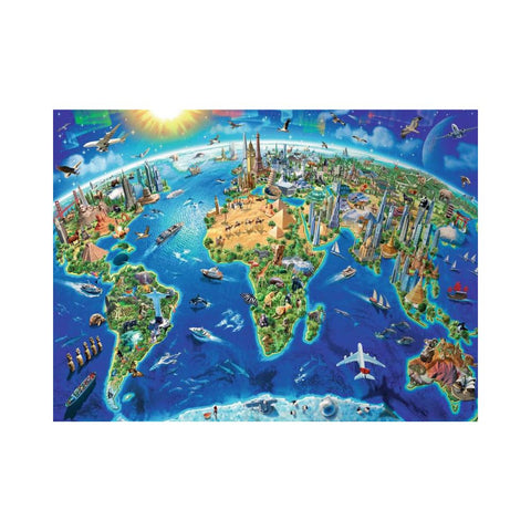 Ravensburger - World Landmarks Map 300pc Puzzle