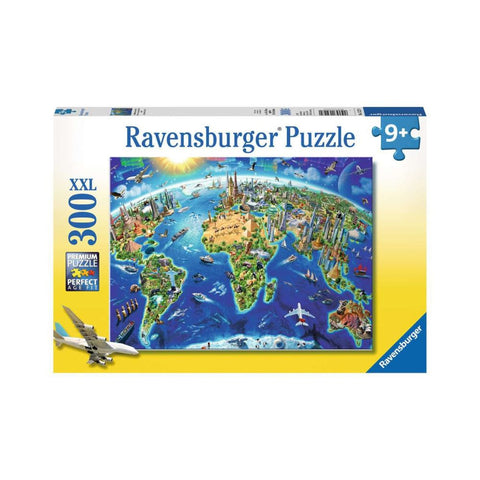 Ravensburger - World Landmarks Map 300pc Puzzle