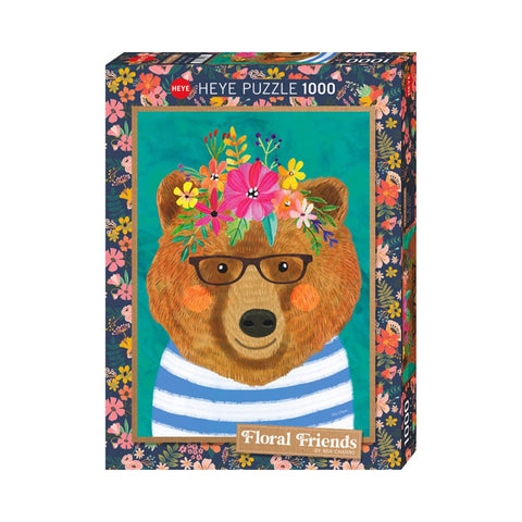 Heye - Floral Friends Gentle Bruin 1000pc Puzzle