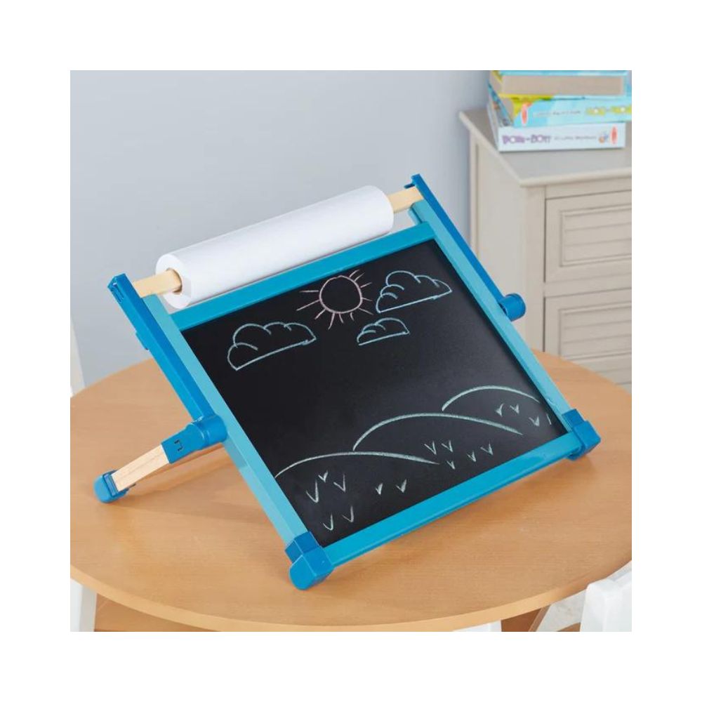 Melissa and Doug 2790 - Double-Sided Magnetic Tabletop Art Easel -  Dry-Erase Board and Chalkboard