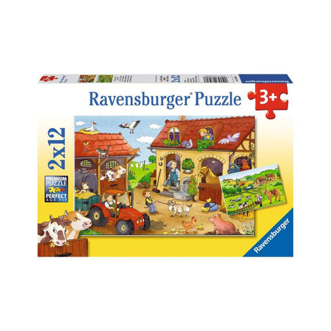 Ravensburger 2 x 12pc Puzzle Working On The Farm