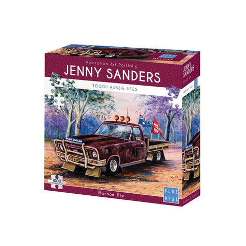 Blue Opal 1000pc Puzzle Jenny Sanders Maroon Ute