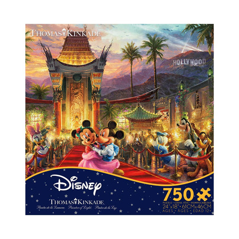 Ceaco 750pc Puzzle Thomas Kinkade Mickey and Minnie Hollywood-Jedko-booksrusandmore