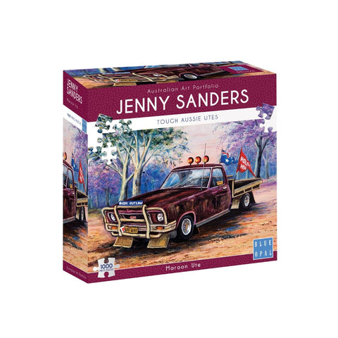 Blue Opal 1000pc Puzzle Jenny Sanders Maroon Ute