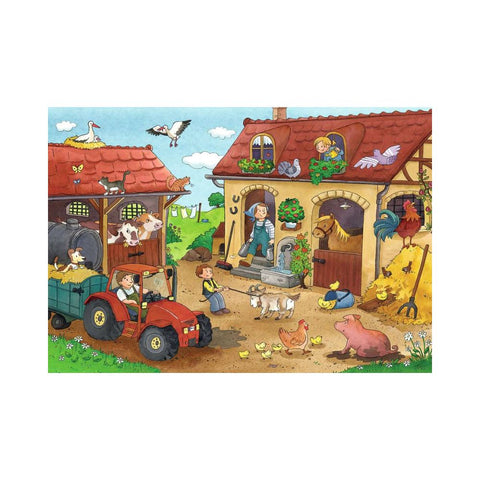 Ravensburger 2 x 12pc Puzzle Working On The Farm