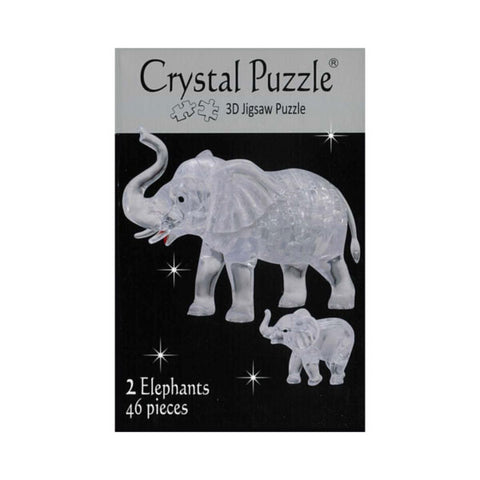 3D Crystal Puzzle - 2 Elephants 46 pieces