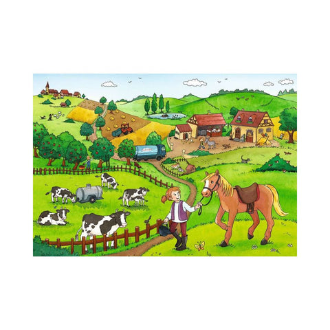 Ravensburger 2 x 12pc Puzzle Working On The Farm