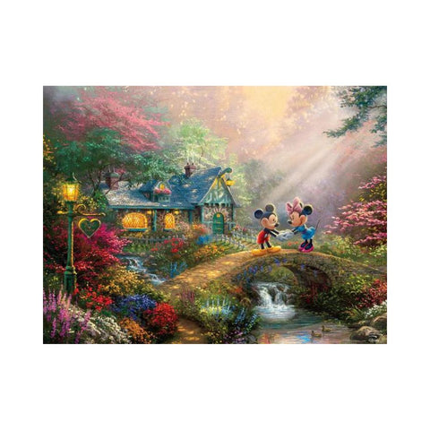 750pc Puzzle Thomas Kinkade Disney Collection Mickey And Minnie