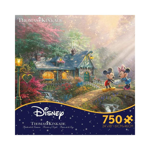 750pc Puzzle Thomas Kinkade Disney Collection Mickey And Minnie