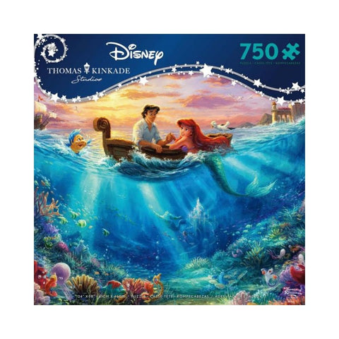 Thomas Kinkade Disney The Little Mermaid Falling In Love 750pc Puzzle