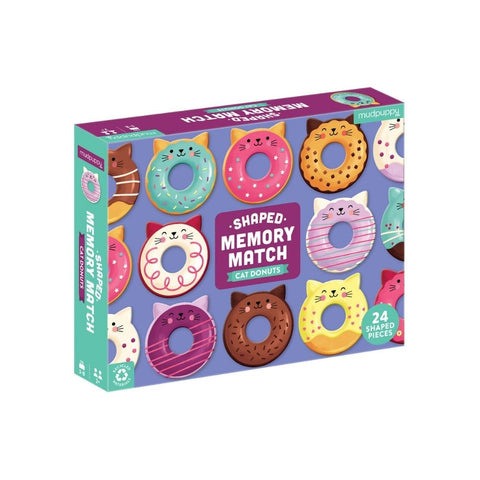 Mudpuppy Memory Match Shaped – Cat Donut