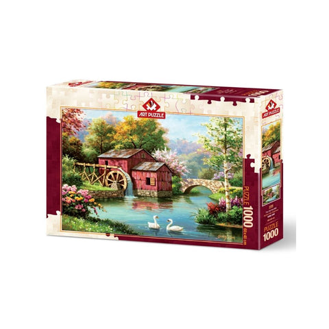 Art Puzzle - The Red Old Mill 1000pc Puzzle