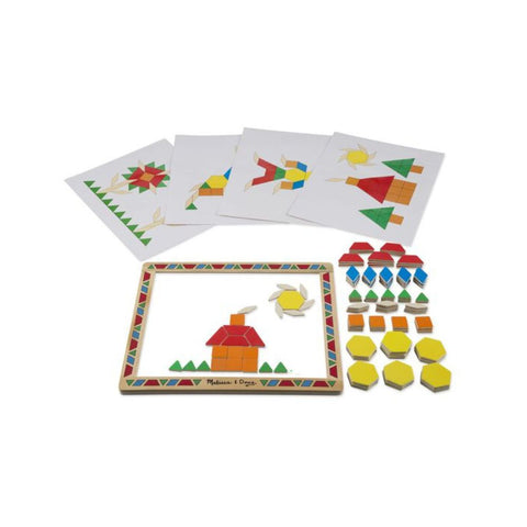 Melissa and Doug - Pattern Blocks And Boards 120pc