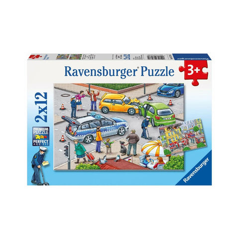 Ravensburger - Blue Lights On The Way 2 x 12pc Puzzle