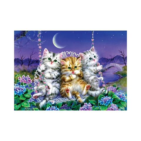 Art Puzzle - Moonlight Swing Kittens 500pc Puzzle 1