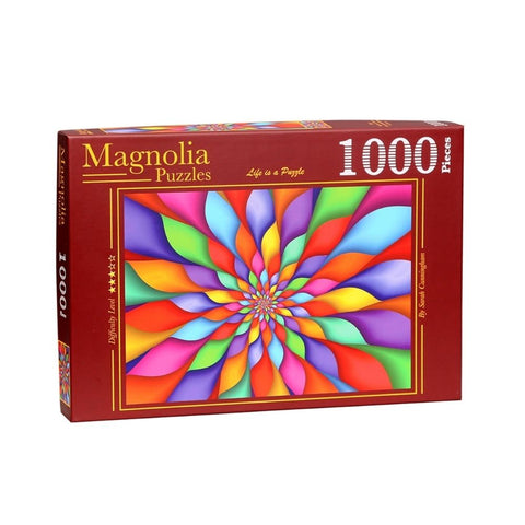 Magnolia Puzzles – Rainbow Petals by Sarah Cunningham 1000pc Puzzle