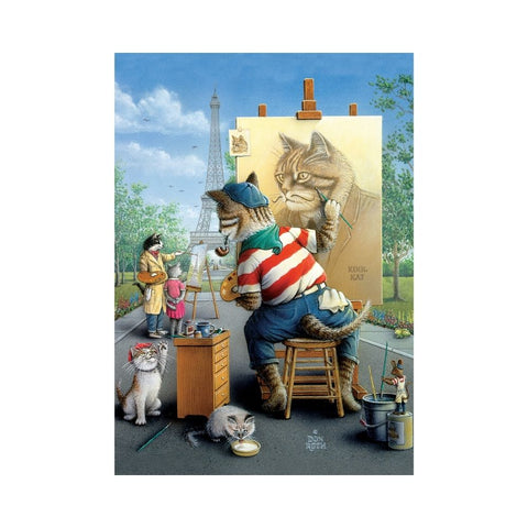 Art Puzzle - The Painter Cat 500pc Puzzle 1