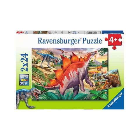 Ravensburger Jurassic wildlife 2 x 24pc puzzles