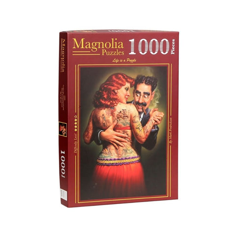 Magnolia Puzzles – Lydia the Tattooed Lady by Mark Fredrickson 1000pc