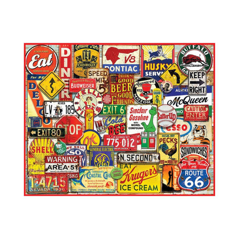 White Mountain Puzzles - Great Old Signs 1000pc Puzzle