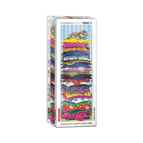 Eurographics - Panoramic Fluffy Cat On Pillows 1000-piece puzzle