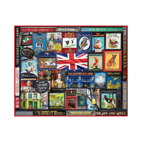 White Mountain Puzzles - British Pubs 1000pc Puzzle