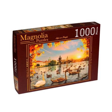 Magnolia Puzzles – Swans near Charles Bridge by Sergii Kolesnyk