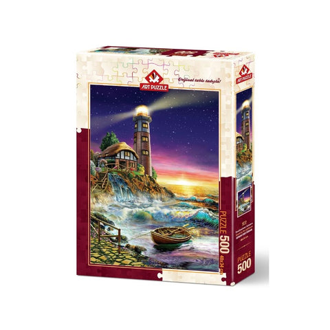 Art Puzzle - Sunset By The Lighthouse 500pc Puzzle