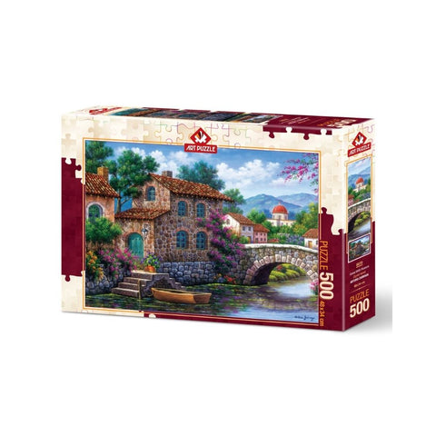 Art Puzzle - Canal With Flower 500pc Puzzle