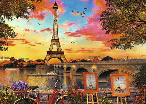 Ravensburger 1000pc Puzzle The banks of the Seine-Modern Brands-booksrusandmore